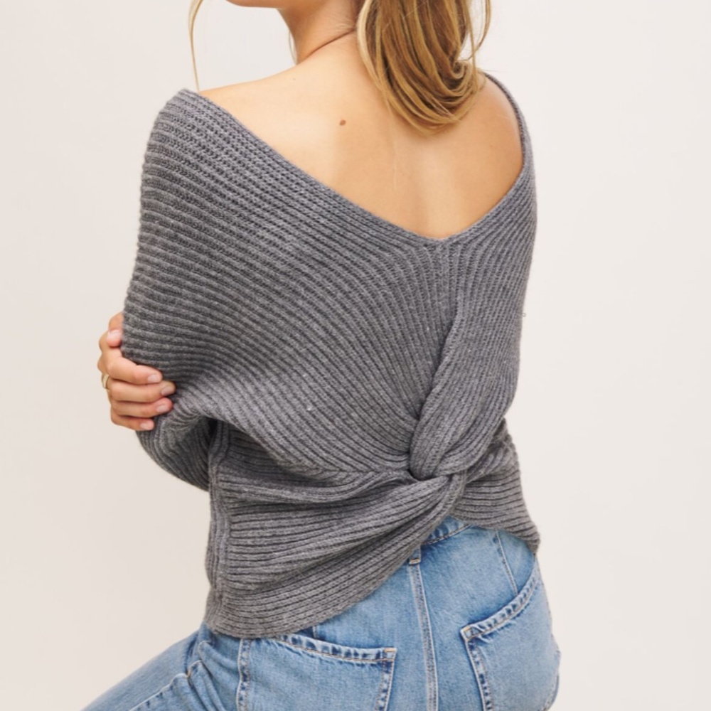 Twisted Back Sweater